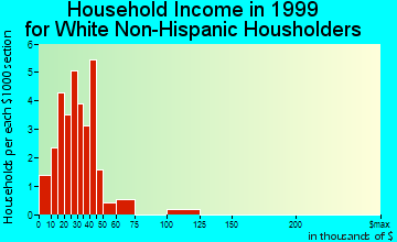 Denison household income for White Non-Hispanic householders