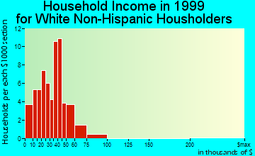 Gas household income for White Non-Hispanic householders