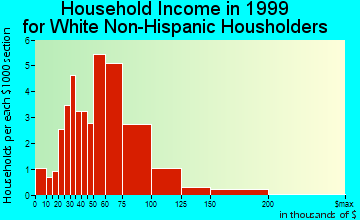 Kechi household income for White Non-Hispanic householders