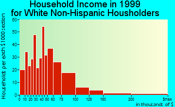 Wasilla household income for White Non-Hispanic householders