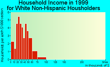 Princeton household income for White Non-Hispanic householders