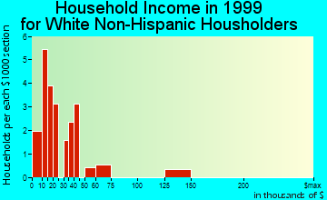 Sun City household income for White Non-Hispanic householders