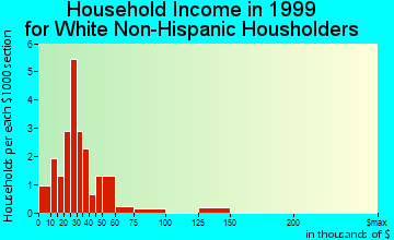 Woodbine household income for White Non-Hispanic householders