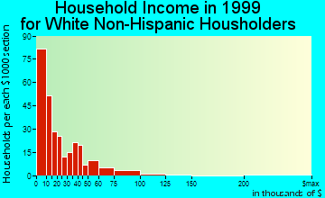 Barbourville household income for White Non-Hispanic householders