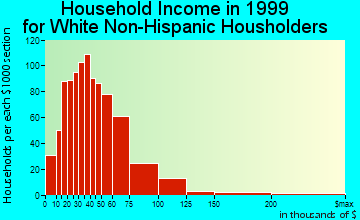 Erlanger household income for White Non-Hispanic householders