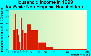 Hollow Creek household income for White Non-Hispanic householders