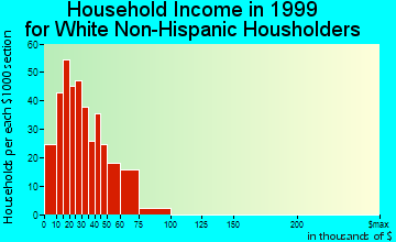 Bridge City household income for White Non-Hispanic householders