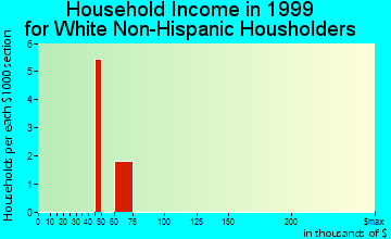 Keams Canyon household income for White Non-Hispanic householders