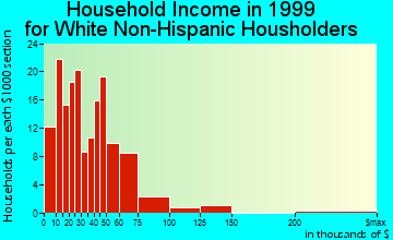 Farmingdale household income for White Non-Hispanic householders