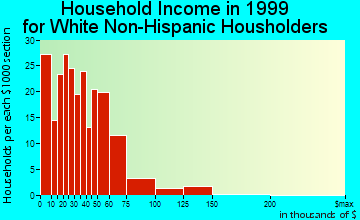 Springvale household income for White Non-Hispanic householders