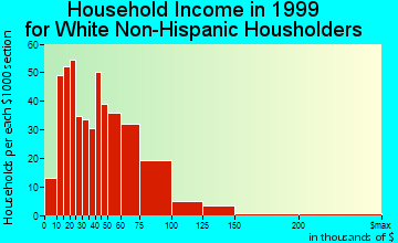 Brunswick household income for White Non-Hispanic householders