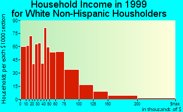 College Park household income for White Non-Hispanic householders