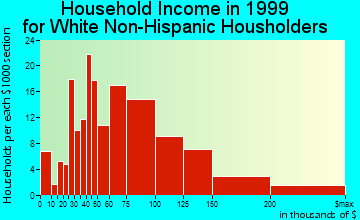Fort Washington household income for White Non-Hispanic householders