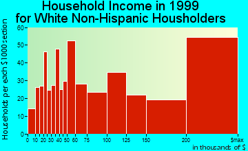 Paradise Valley household income for White Non-Hispanic householders