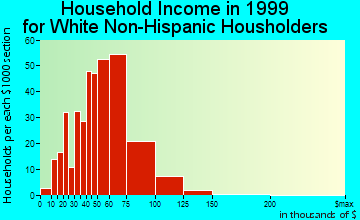 Riverside household income for White Non-Hispanic householders