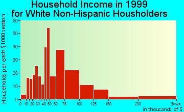 Shady Side household income for White Non-Hispanic householders