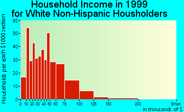 Bridgewater household income for White Non-Hispanic householders