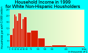 Dennis household income for White Non-Hispanic householders