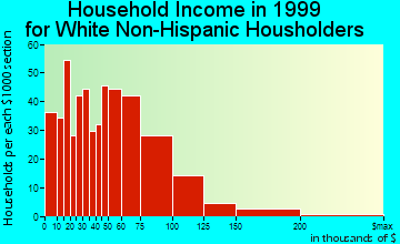 Holbrook household income for White Non-Hispanic householders