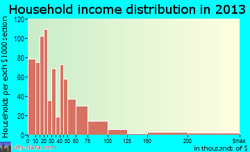 Eunice household income distribution