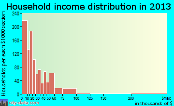 Opelousas household income distribution