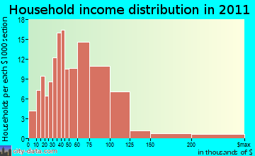 Durham household income distribution