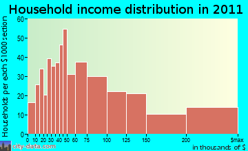 Falmouth household income distribution