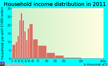 Naples household income distribution