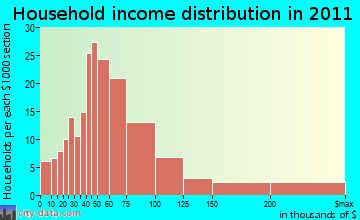 Raymond household income distribution