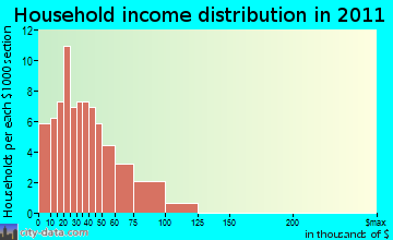 Eustis household income distribution