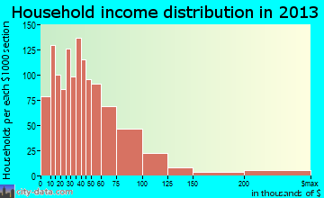 Auburn household income distribution