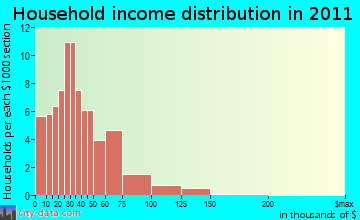 Belmont household income distribution