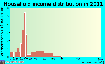 Caratunk household income distribution