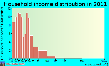 Brownville household income distribution