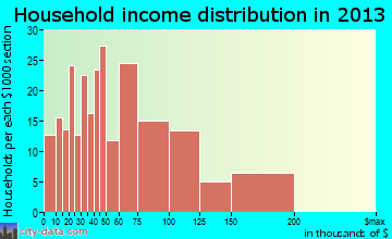 Williamson household income distribution
