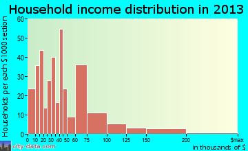 Gardiner household income distribution