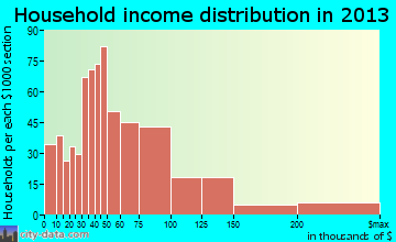 Adelphi household income distribution