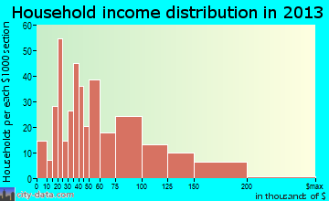 Brunswick household income distribution