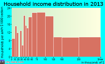 Burtonsville household income distribution