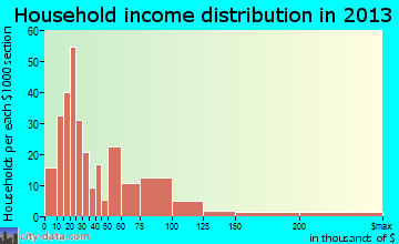 Chestertown household income distribution