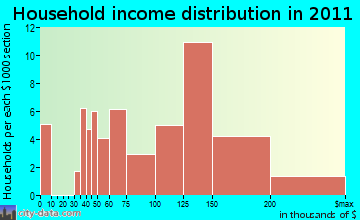 Huntingtown household income distribution