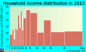 Mays Chapel household income distribution