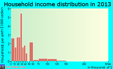 Burnside household income distribution
