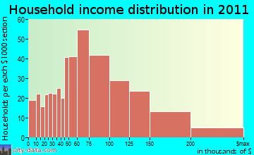 Savage-Guilford household income distribution