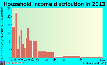 Snow Hill household income distribution