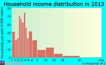 Mount Rainier household income distribution