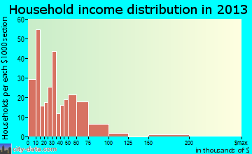 Chinle household income distribution
