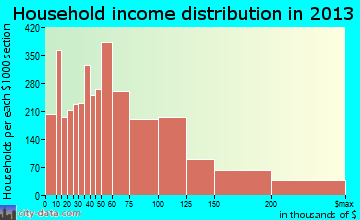 Somerville household income distribution