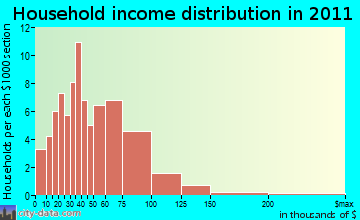 Chester household income distribution