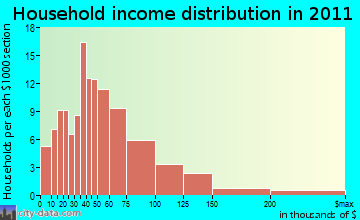 Williamsburg household income distribution